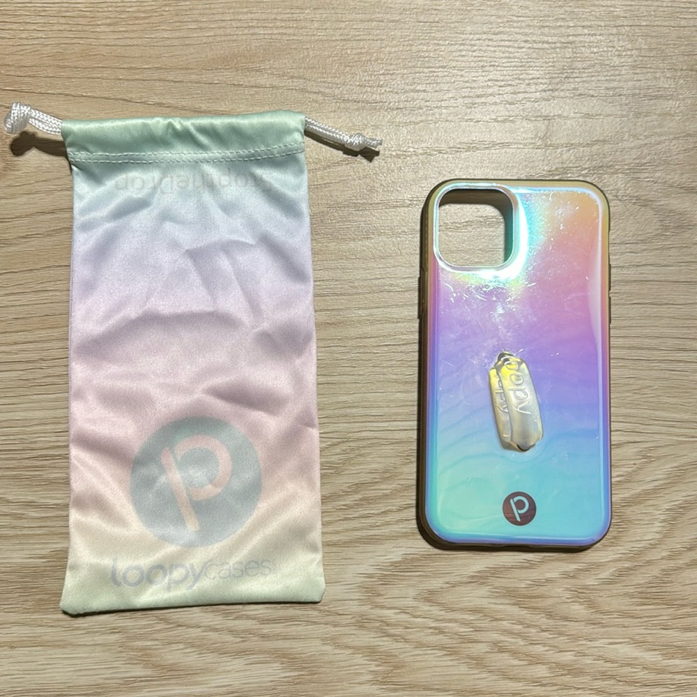 Loopy Phone Case. iphone 11 pro. Pear Iridescent